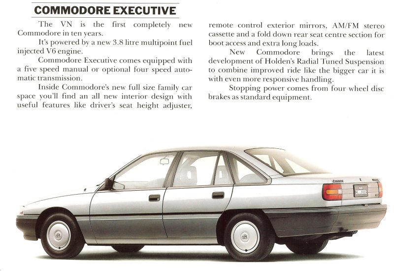 1988 Holden Range Brochure Page 1