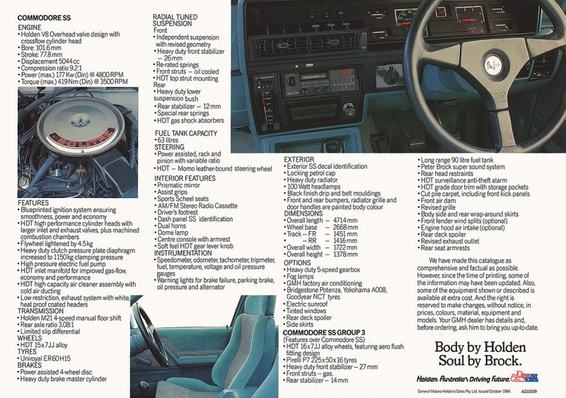 Commodore VK SS and SS Group 3 Brochure Page 2