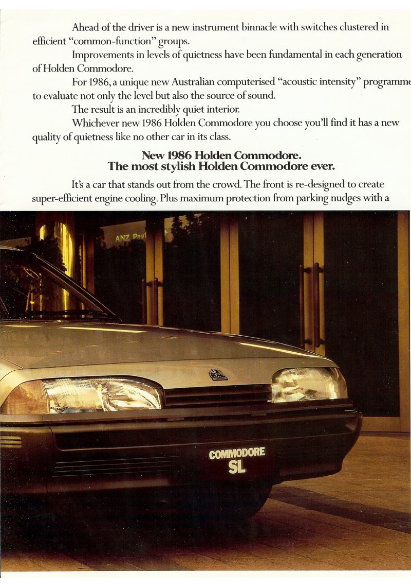 Holden VL Commodore Brochure Page 3