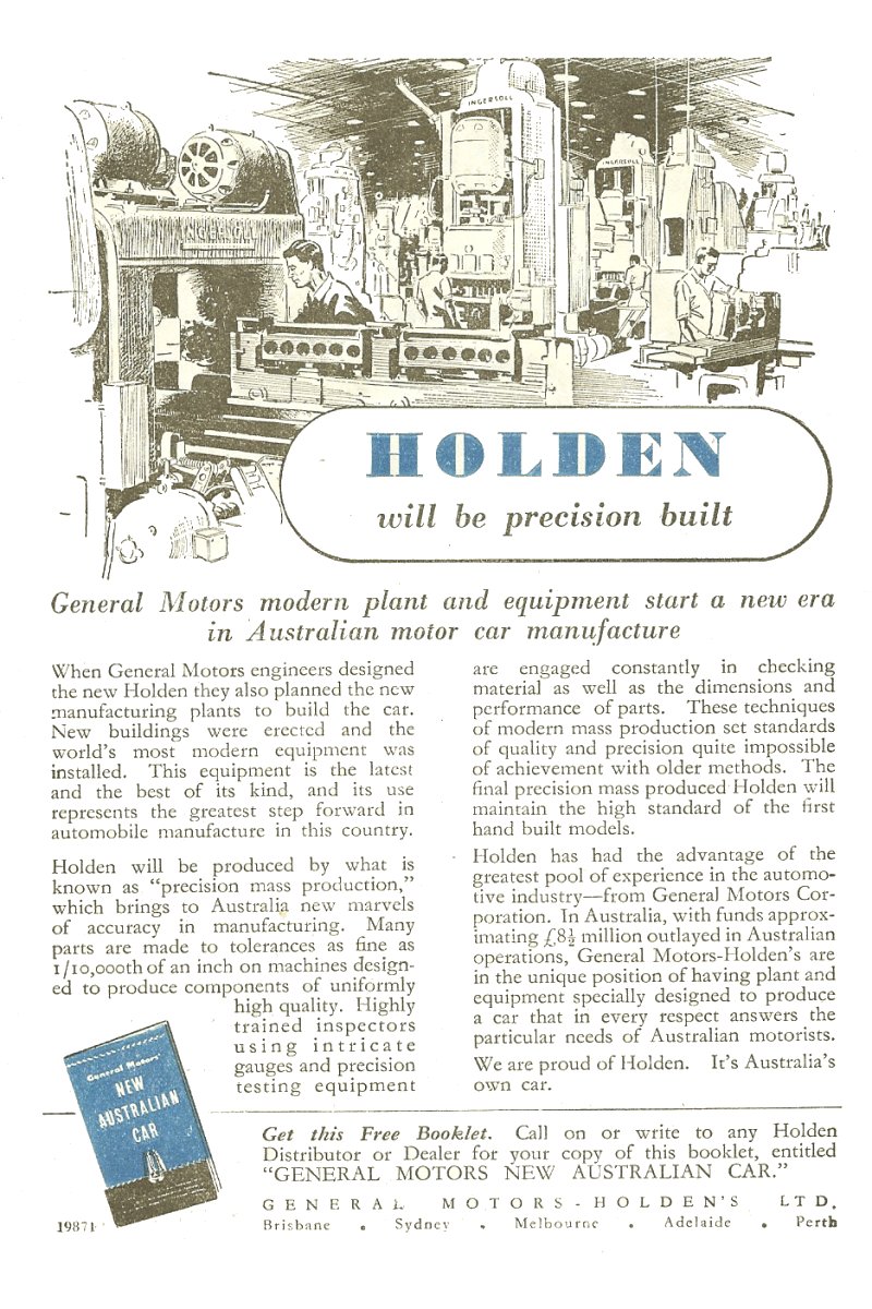 Early Holden Advertising Brochure Page 15