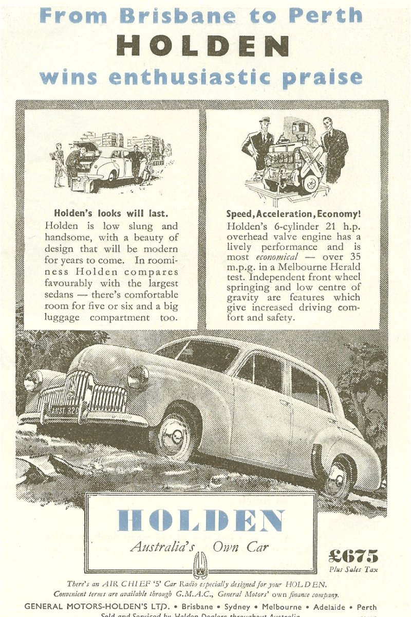 Early Holden Advertising Brochure Page 7