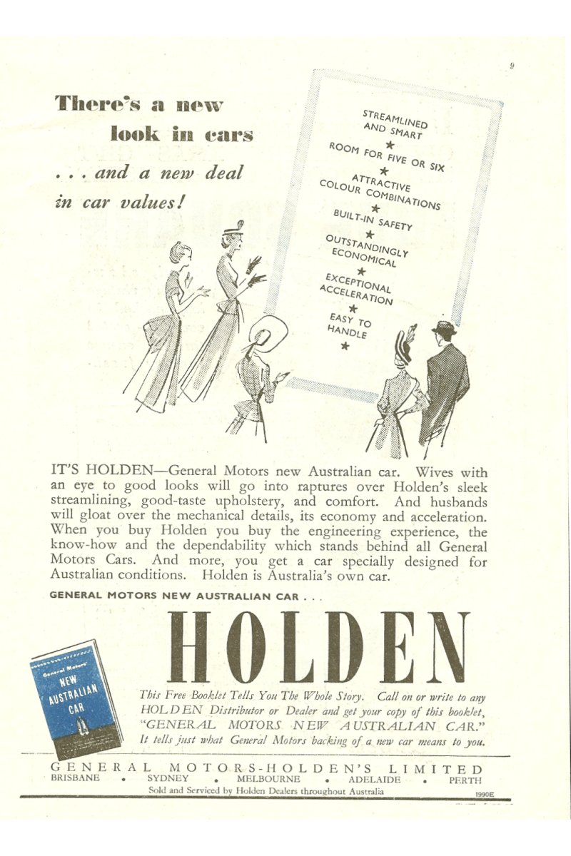 Early Holden Advertising Brochure Page 9