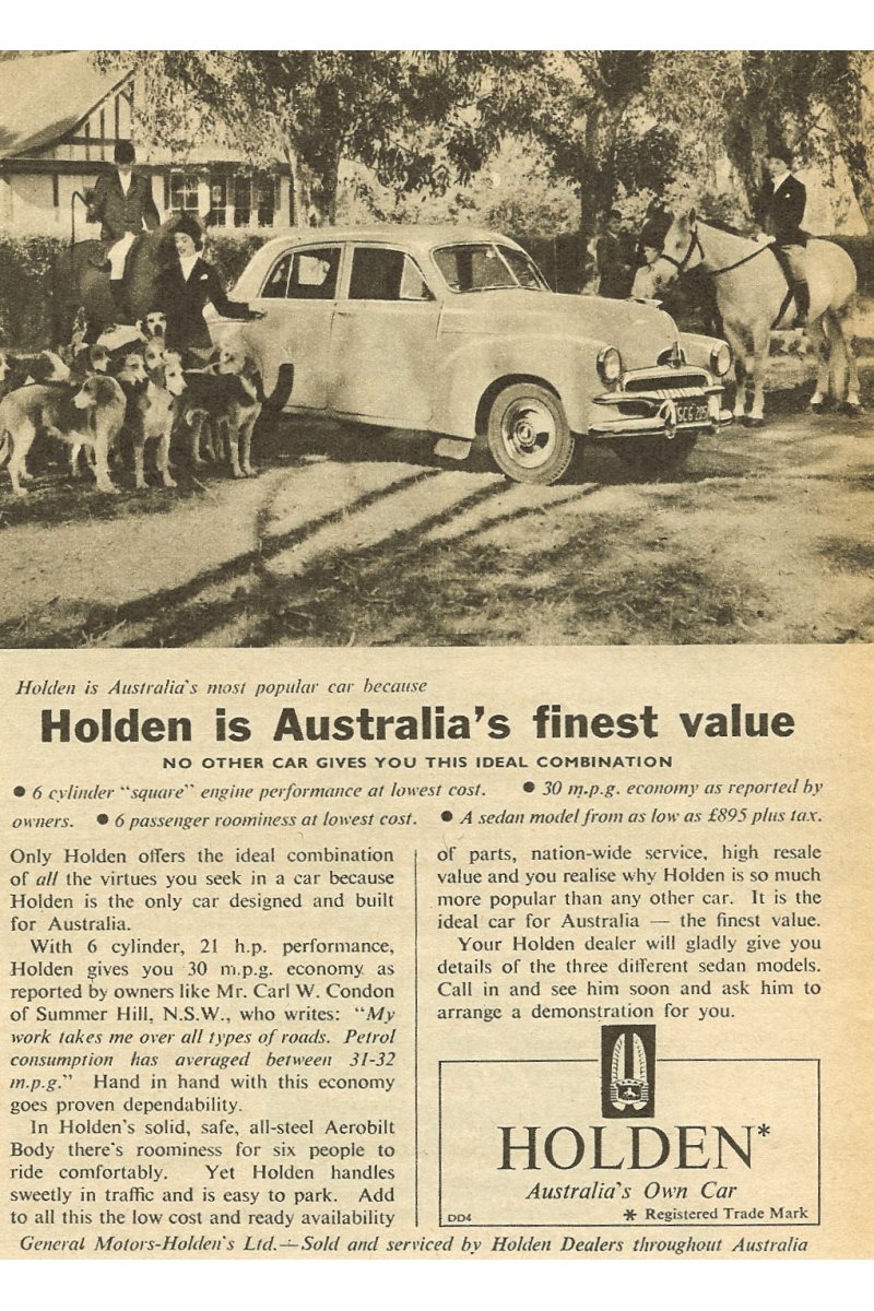 Early Holden Advertising Brochure Page 2