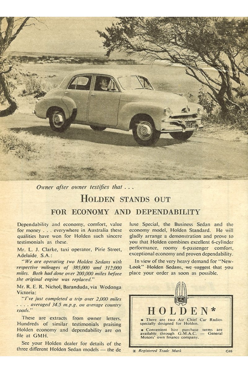 Early Holden Advertising Brochure Page 5