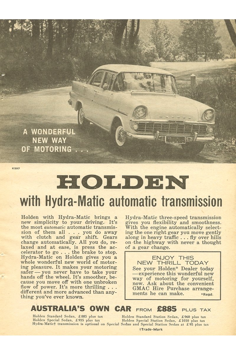 Early Holden Advertising Brochure Page 13