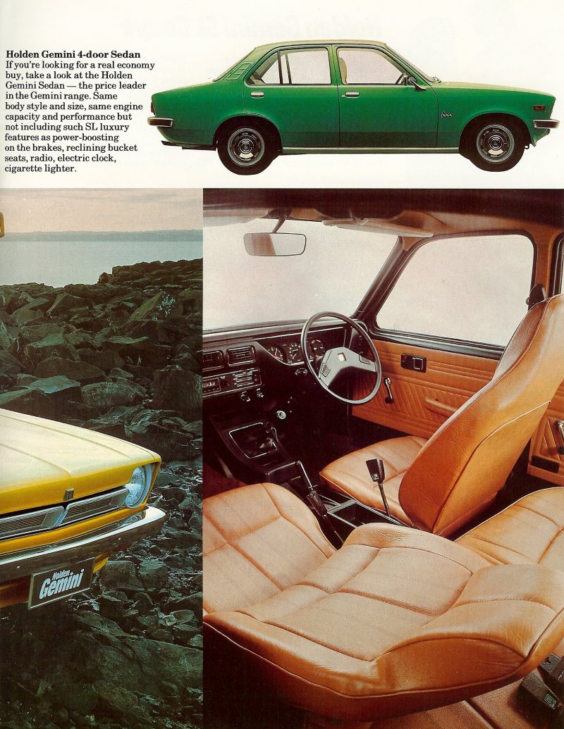 Holden Gemini TX Brochure Page 2