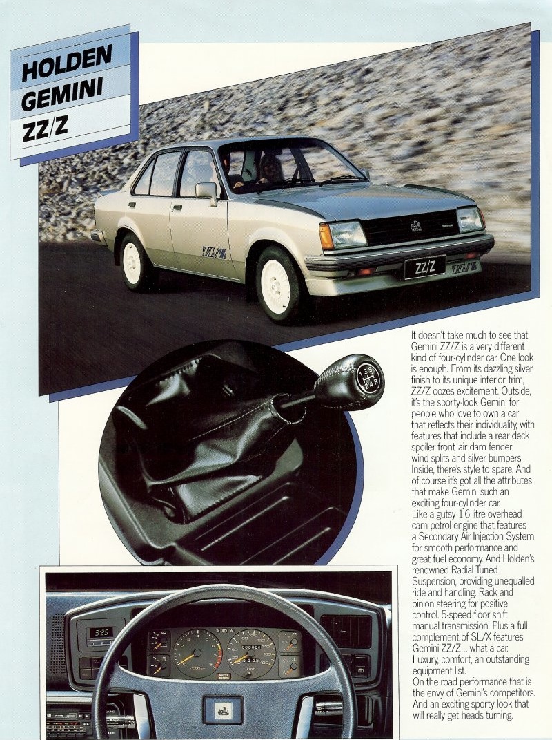 Holden Gemini TG ZZ/Z Brochure Page 2