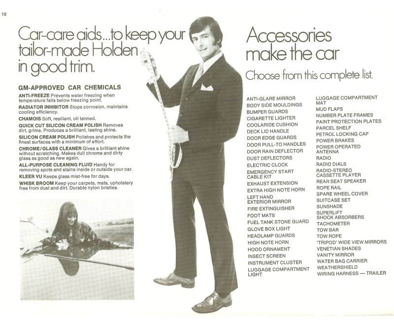 Holden HQ Accessories Brochure Page 10