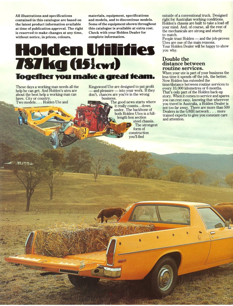 Holden HX Ute Brochure Page 4