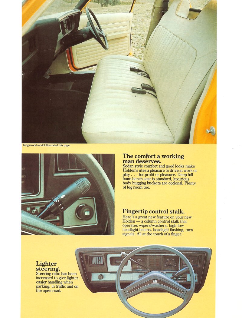 Holden HX Ute Brochure Page 2
