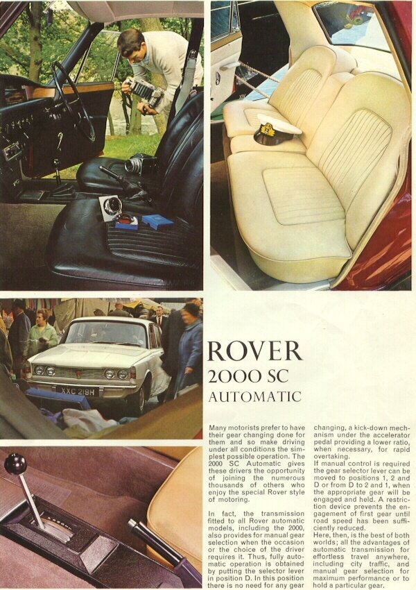 Rover P5 / P6 / 2000/ 3500 V8 Brochure Page 1