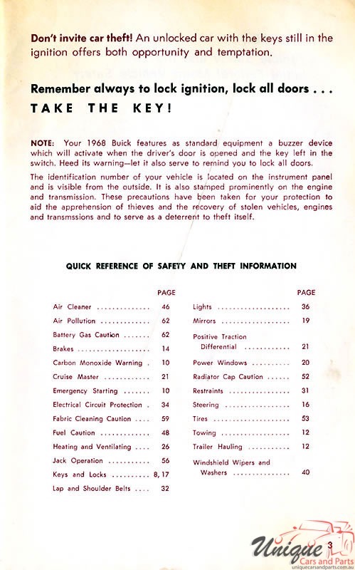 1968 Buick Owners Manual Page 69