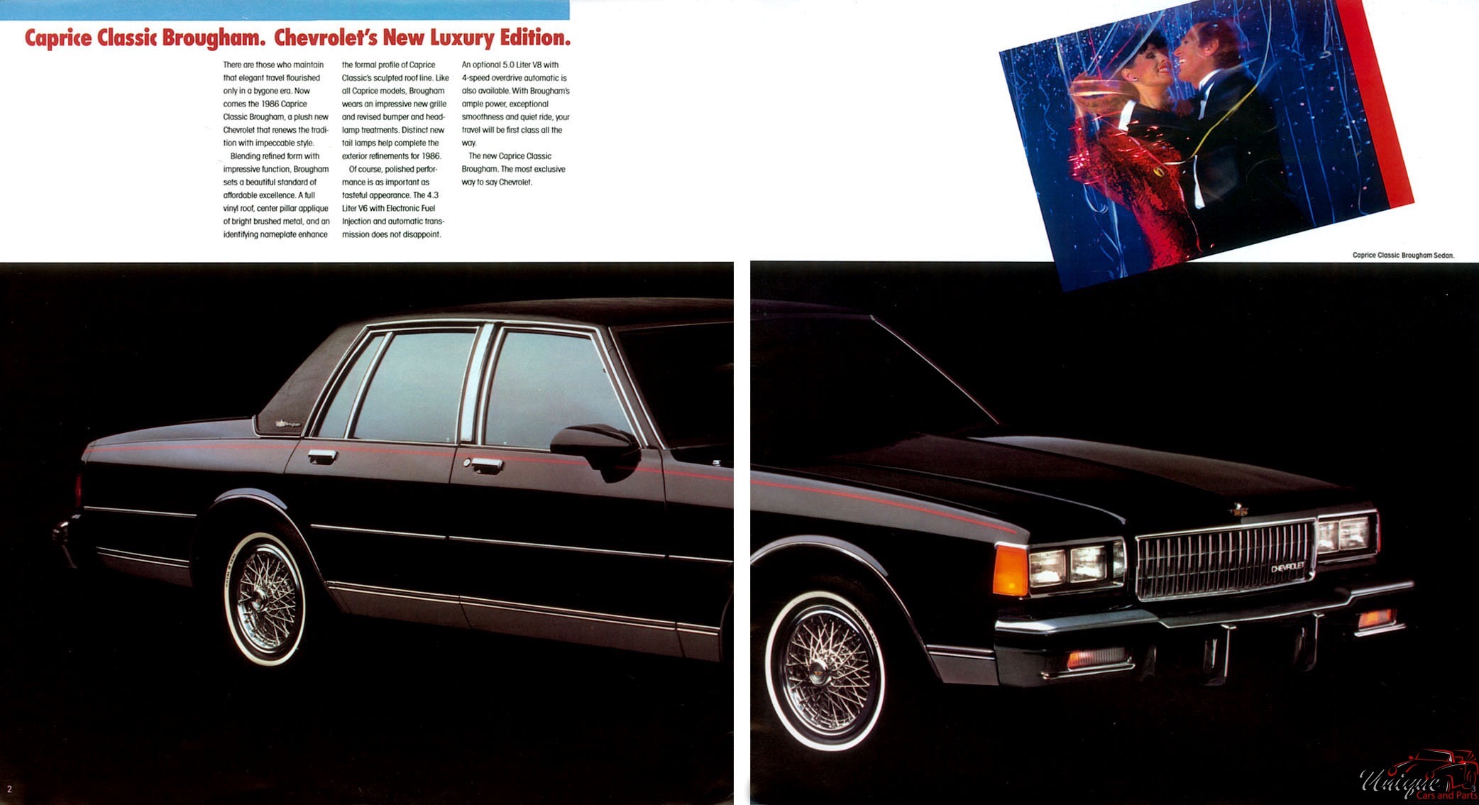 1986 Chevrolet Caprice Dealer Sales Brochures NOS 