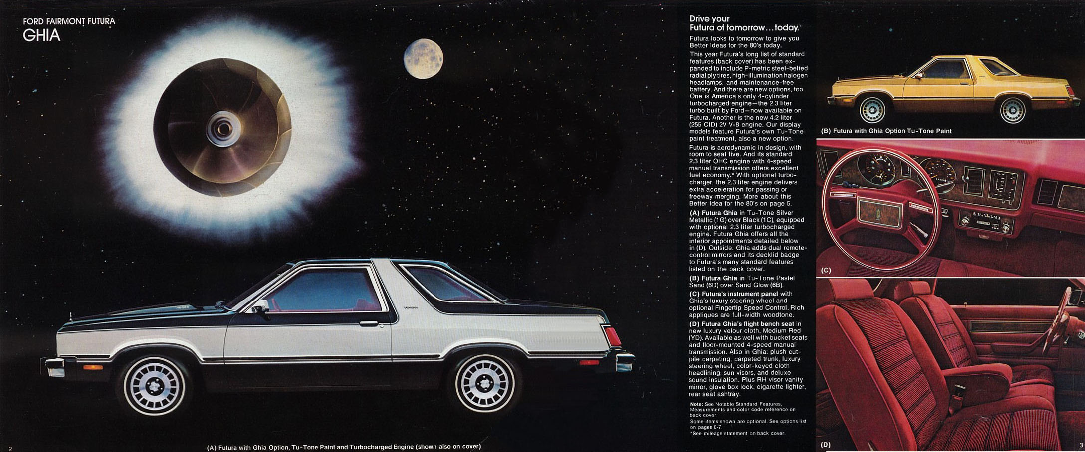 1980 Ford Fairmont Futura Original Car Sales Brochure 