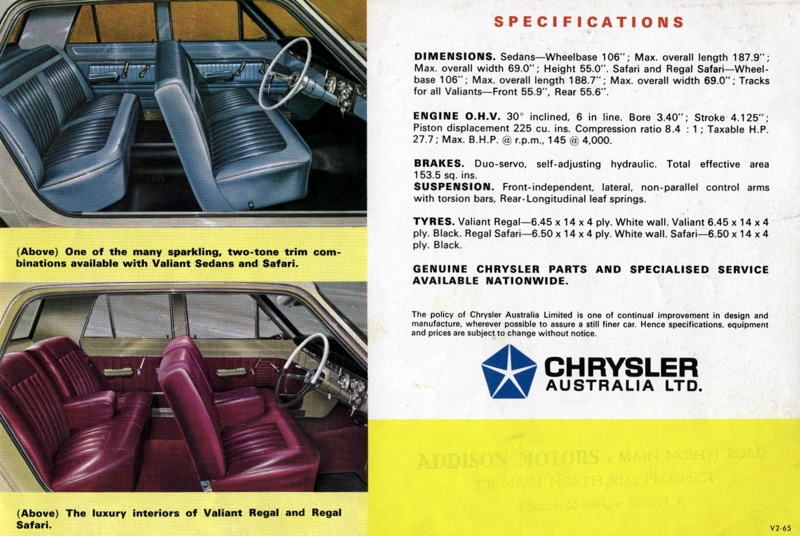 Chrysler Valiant AP6 Brochure Page 4