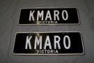 Camaro number plates  ' KMARO '