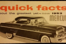 1953 MERCURY QUICK FACTS VINTAGE ORIGINAL PART-COL