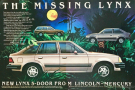 1982 MERCURY LYNX 5-DOOR VINTAGE PRESTIGE COLOR PL