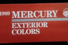 1989 MERCURY FULL-LINE EXTERIOR COLOR CHIPS FOLDER