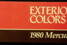 1980 MERCURY FULL-LINE EXTERIOR COLOR CHIPS BROCHU