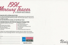 1991 MERCURY TRACER 4-Door NOTCHBACK VINTAGE LARGE