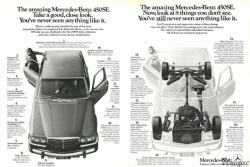 1976 MERCEDES-BENZ 450-SE SEDAN AD "The 
amazing...