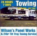 Wilson's Panel Works & 24 Hr Tilt Tray Towing Service