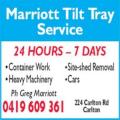 Marriott Tilt Tray Services