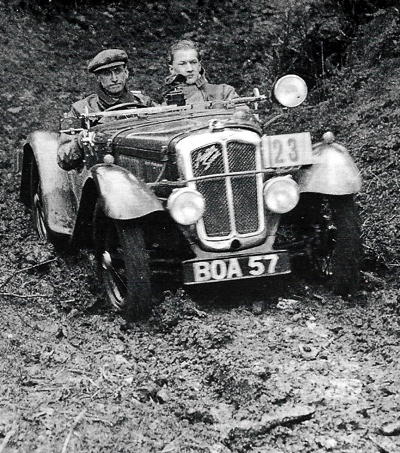 Austin Seven photographed during a British Hill-Climb event in the 1920s
