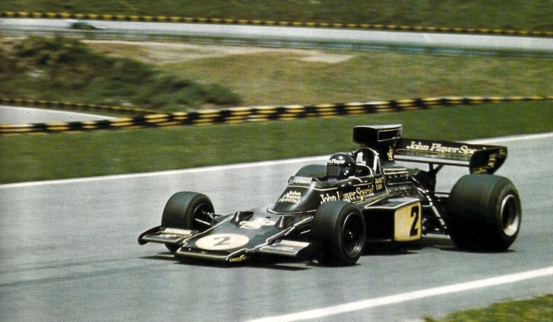 Lotus 72 at the Brazilian GP in 1974, Jacky Ickx at the wheel