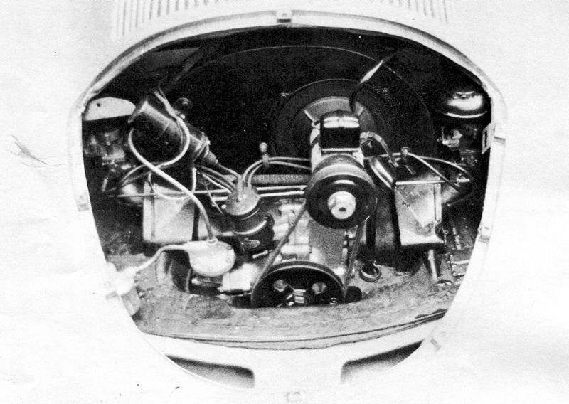 Engine bay of the Porsche Type 64