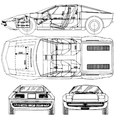 Maserati Bora Merak Cut Away Diagram