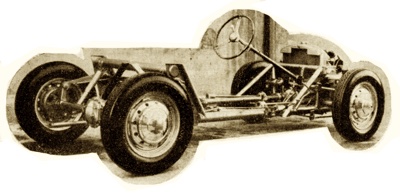 The 1949 E.R.A.-Javelin Chassis with its sturdy frame and rear torsion bar suspension