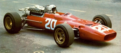 Chris Amon in the V12 Ferrari during the 1967 Monaco GP