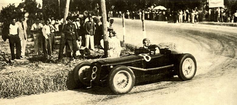 Richard Seaman in action in his 1500cc Delage during the 1936 Coppa Acerbo
