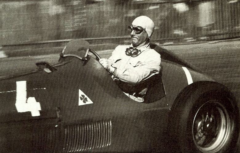 Giuseppe Farina invented the outstretched, head held back approach to racing