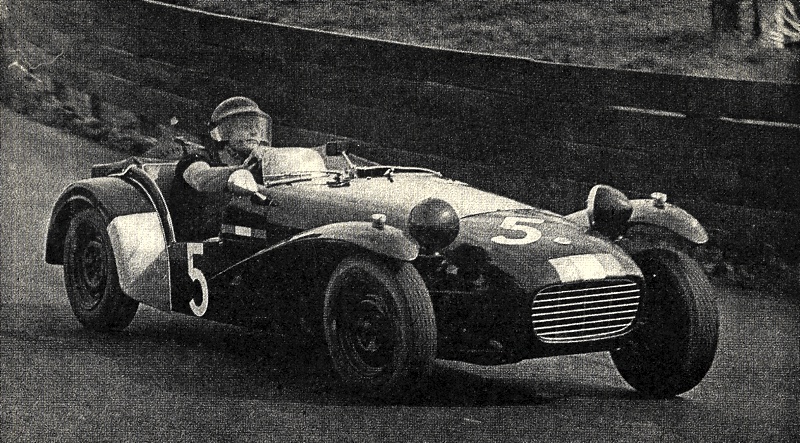 Leo Geoghegan at the wheel of a Lotus Seven at Katoomba