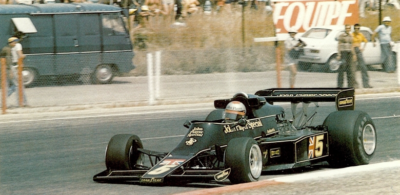 Mario Andretti in a Lotus John Player Special