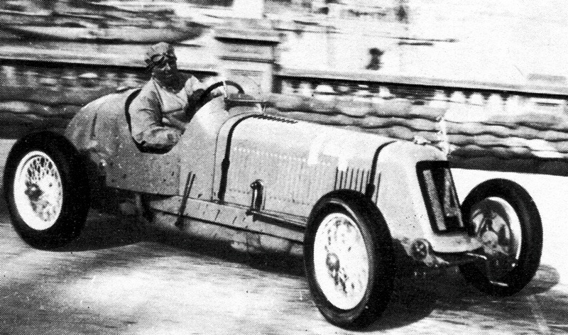 Phillipe Etancelin with his Maserati 8CM at Monaco in 1934.