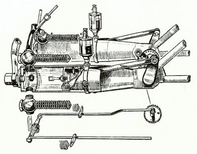 The parallel twin engine of the Pennington Torpedo
