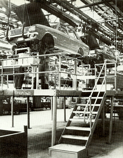 Hillmans in production at Rootes Group factory, Ryton-on-Dunsmore at Coventory