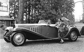 Jean Bugatti with the Royale
