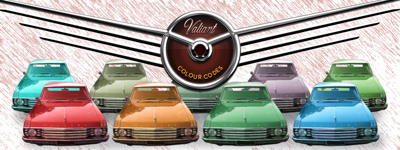 Chrysler Valiant Colour Codes