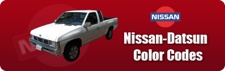 Nissan Datsun Color Codes