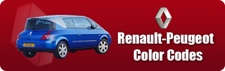 Renault - Peugeot Color Codes