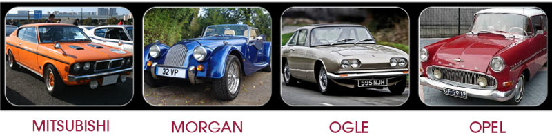 Mitsubishi, Morgan, Opel, Opel