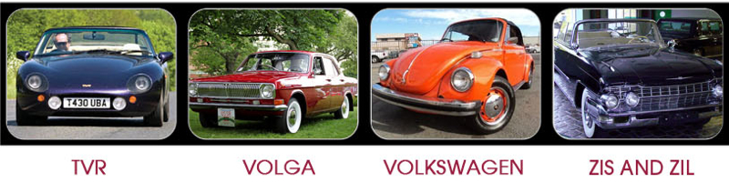 TVR, Volga, Volkswagen, ZIS and ZIL