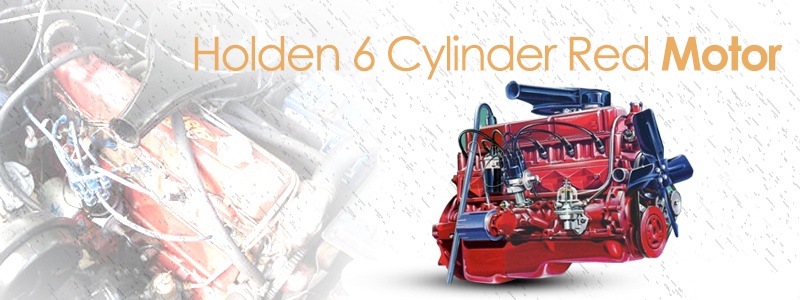 Holden 6 Cylinder Red Motor