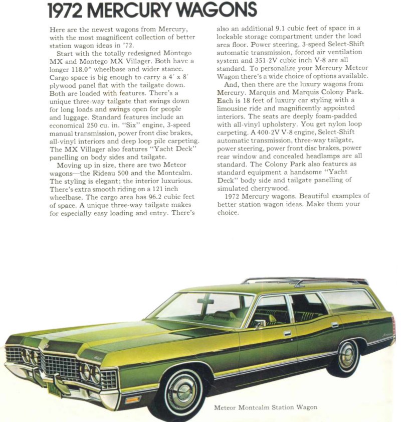 1972 Mercury Wagons