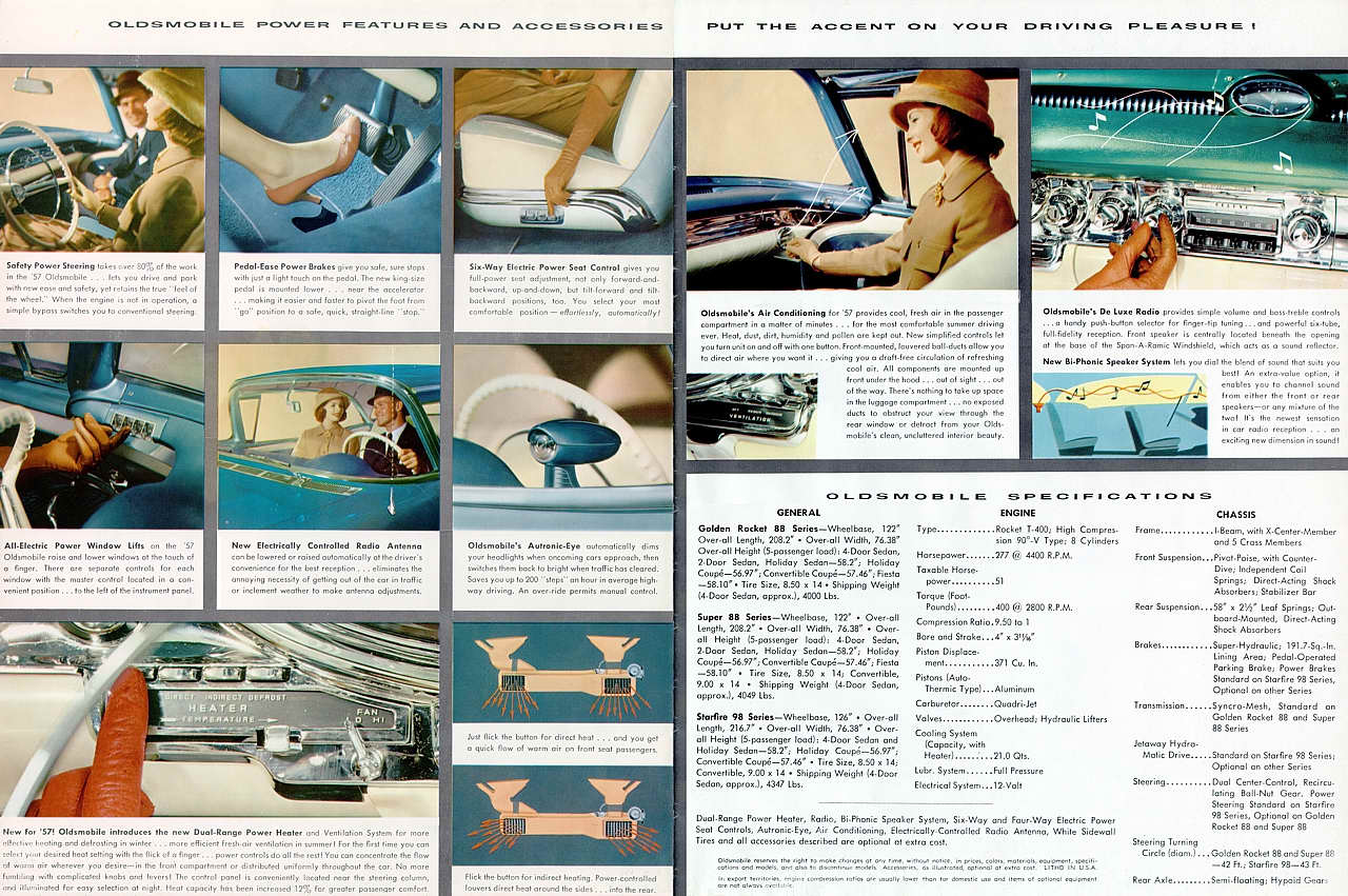 1957 Oldsmobile Specifications and Accessories